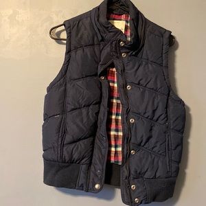 Blue puffer vest